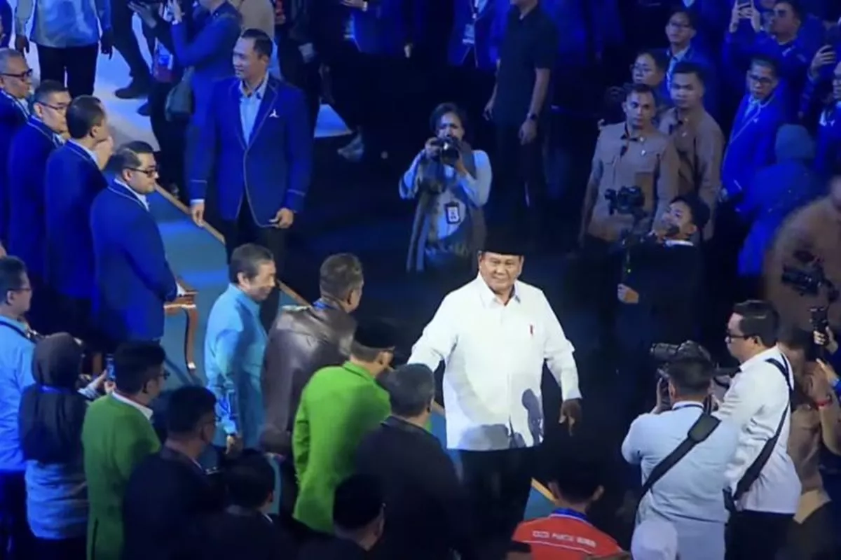 Partai Demokrat HUT ke-25: Prabowo dan Gibran Hadir, Disambut AHY di Indonesia Arena