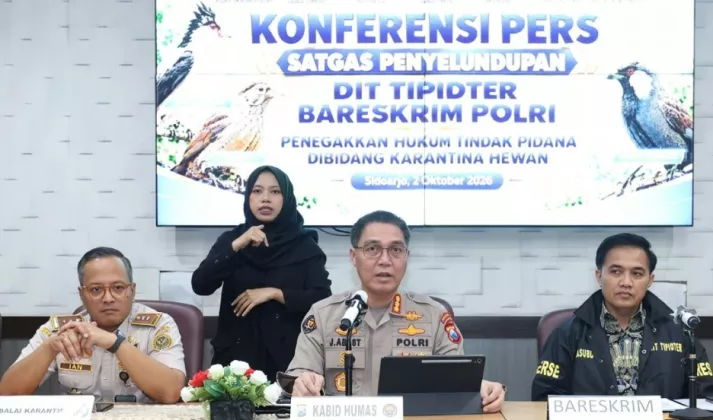 Bareskrim Ungkap Penyelundupan 3.394 Burung Asal Vietnam di Sidoarjo