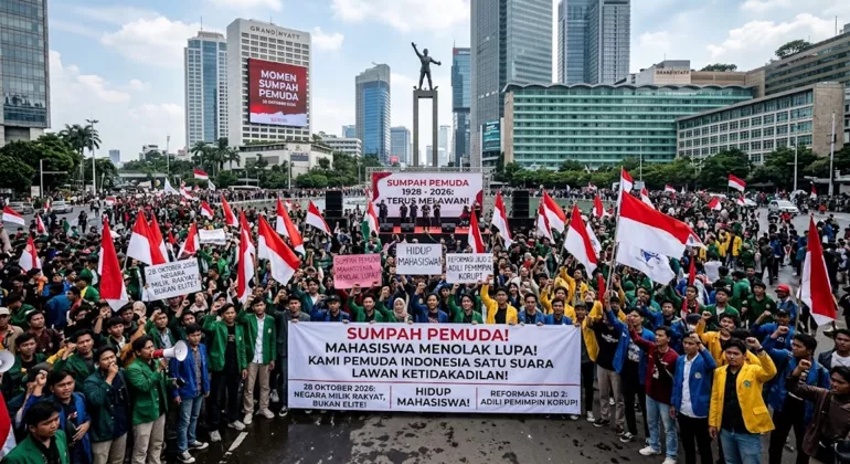 BEM UI Gelar Demo di Bundaran HI 28 Oktober: Cek 5 Tuntutan dan Jalur Alternatif
