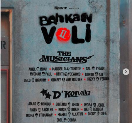 Siap Tertawa dan Terhibur! Ini Dia Daftar Pemain BAHKAN VOLI VINDES: The Musicians vs d'Komika