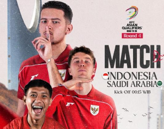 Tempat Menonton Timnas Indonesia vs Arab Saudi di Kualifikasi Piala Dunia 2026