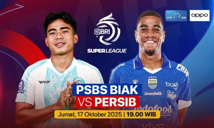 Link Live Streaming PSBS Biak vs Persib Bandung di BRI Super League 2025-2026