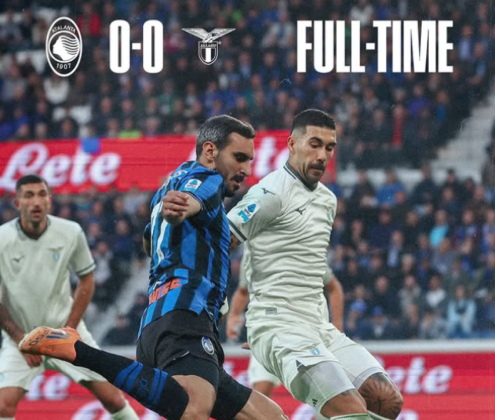 Liga Italia: Atalanta VS Lazio Berakhir Imbang Tanpa Gol