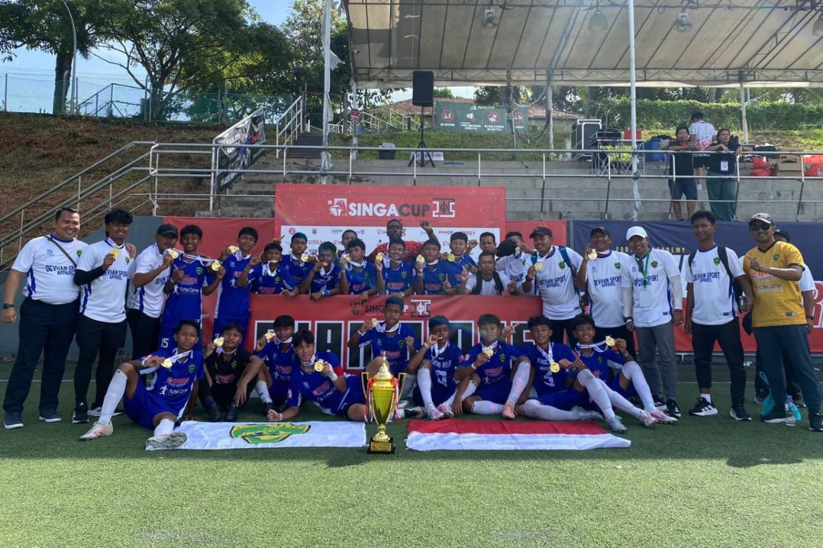 Tajimalela FA U-14 Juara Singa Cup 2025, Harumkan Bekasi di Kancah Internasional