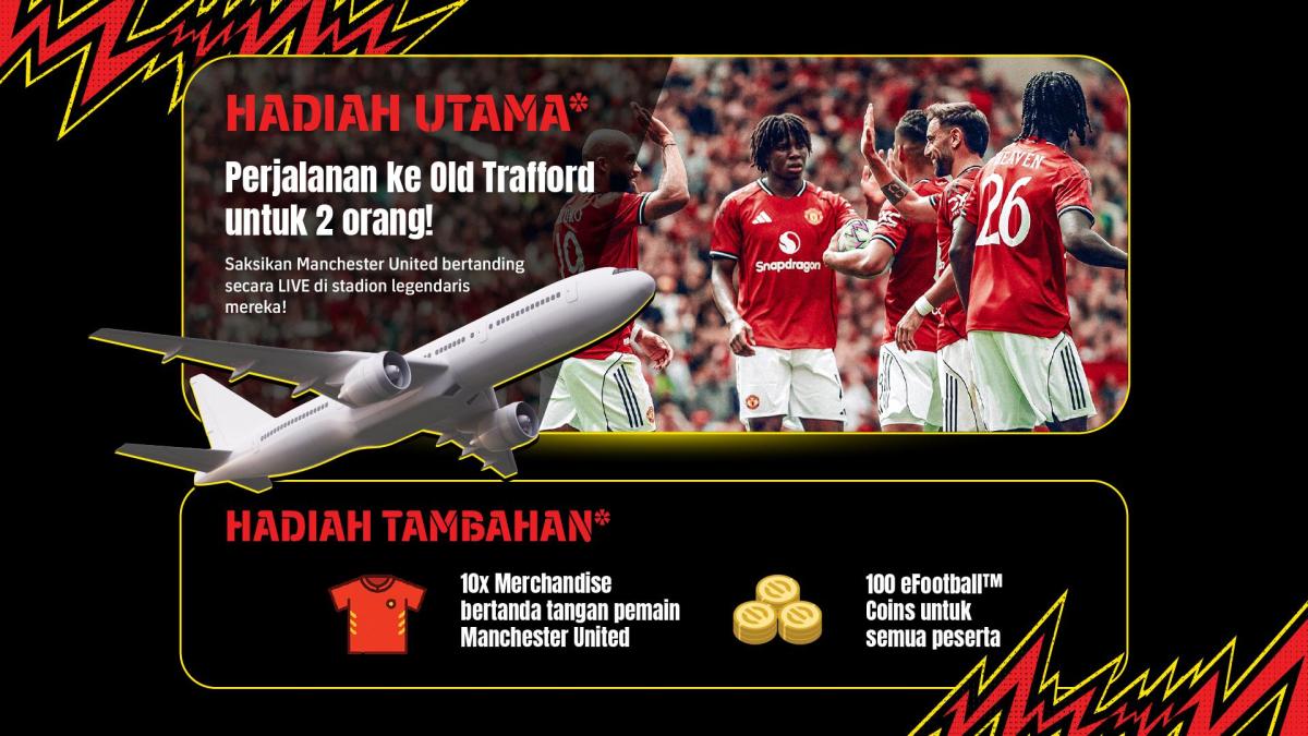 Kampanye 'Gas ke Manchester United!' di eFootball, KONAMI Tantang Gamer Kunjungi Old Trafford, Begini Caranya!
