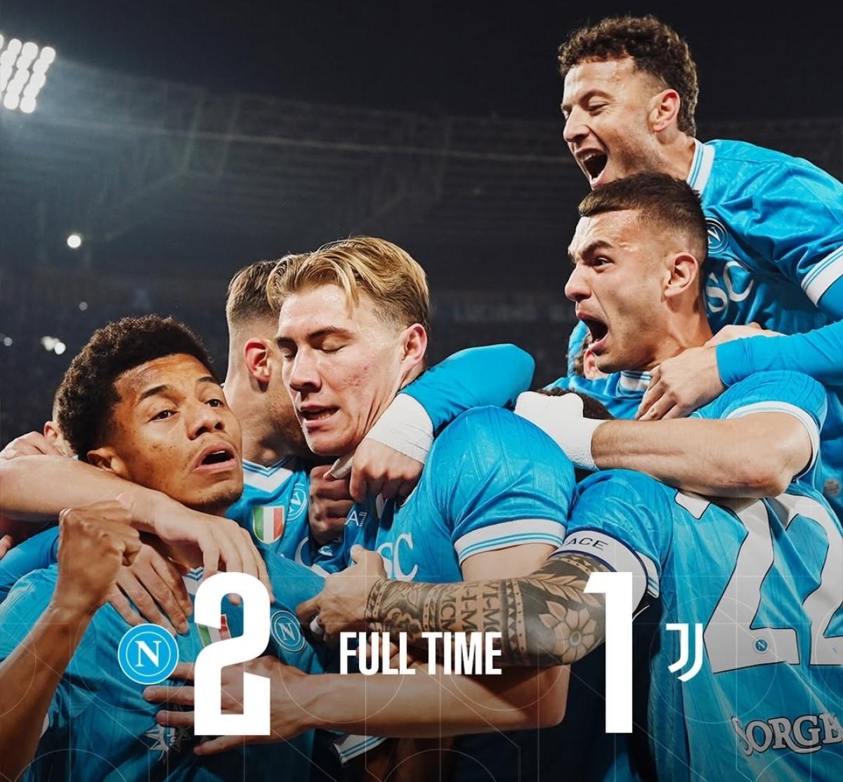 Hasil Liga Italia: Napoli Hancurkan Juventus 2-1