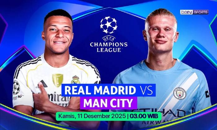 Link Live Streaming Real Madrid vs Manchester City di Liga Champions 2025-2026