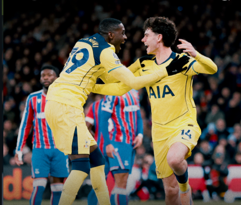 Gol Tunggal Archie Gray Bawa  Tottenham Hotspur Curi Poin Penuh di Markas Crystal Palace