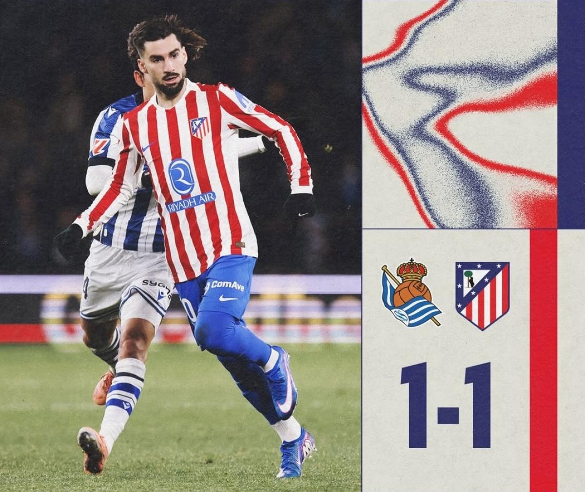 Atletico Madrid Ditahan Real Sociedad 1-1 di Anoeta, Posisi Klasemen Tak Berubah