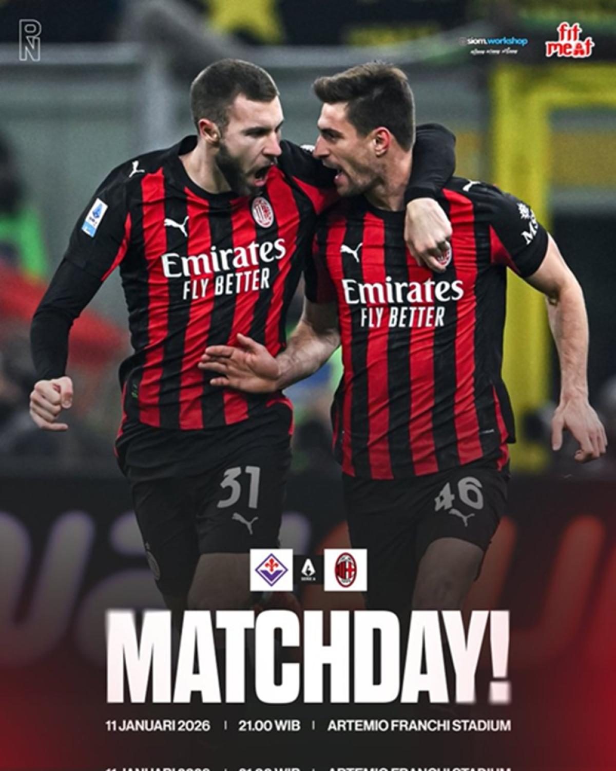 Update Kondisi Pemain Jelang Fiorentina vs AC Milan: Rossoneri Pincang Tanpa Tomori?
