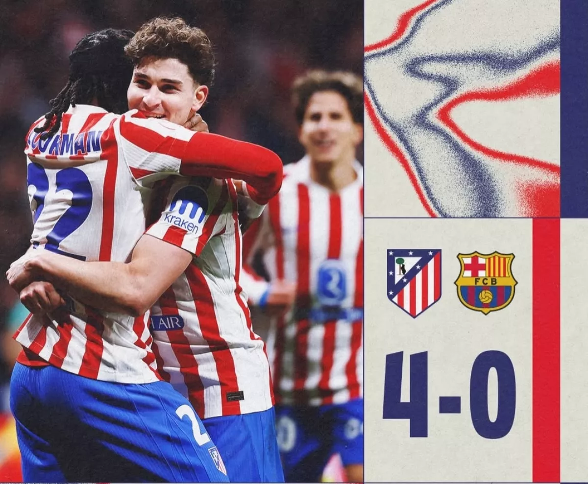 SANGAR! Atletico Madrid  Bantai Barcelona 4-0 di Leg Pertama Semifinal!