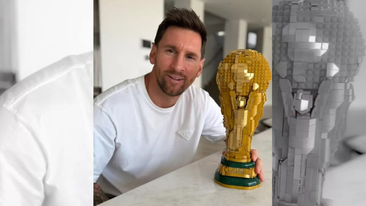 Cedera Hamstring, Messi Isi Waktu dengan Rakit Lego Piala Dunia