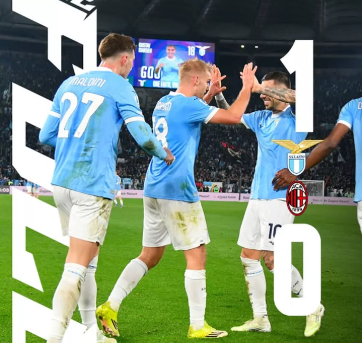 Liga Italia: Lazio Bungkam AC Milan 1-0, Isaksen Jadi Pahlawan