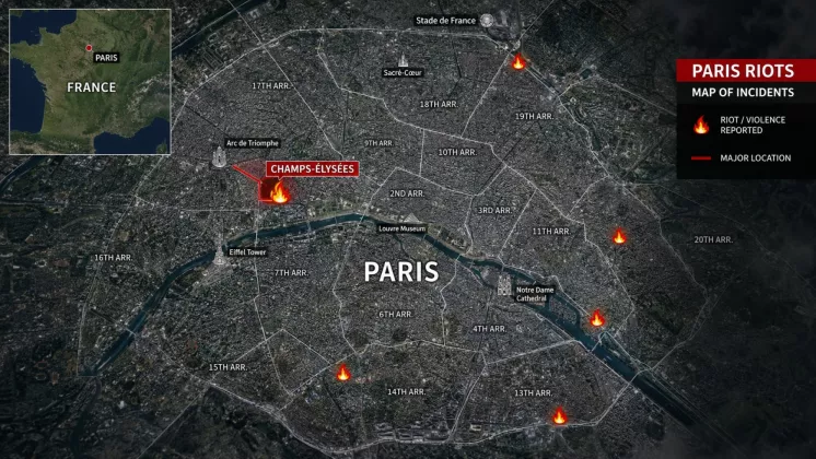 Paris Ricuh Usai Final Liga Champions, Ratusan Orang Ditangkap