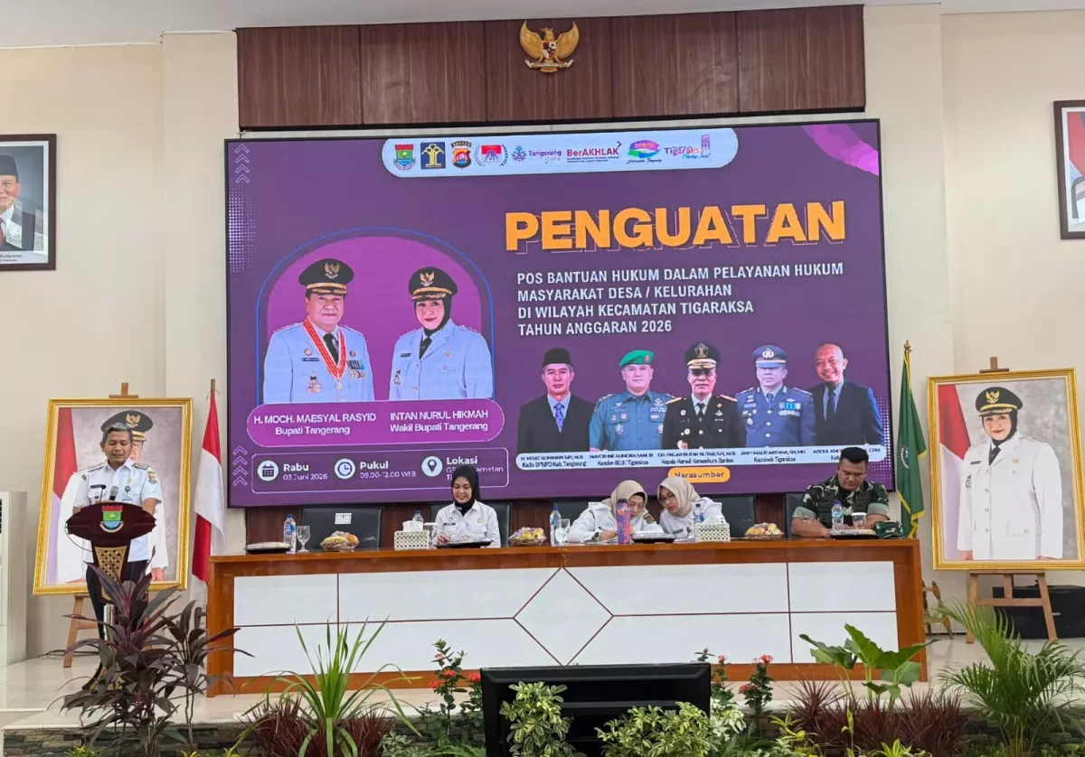 Tingkatkan Kesadaran Hukum Warga, Kecamatan Tigaraksa Kuatkan Posbakum Desa