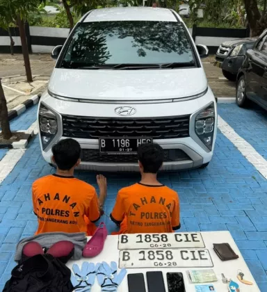 Nyamar Berhijab, Pencuri Mobil di Tangerang Ditangkap dalam Sejam 
