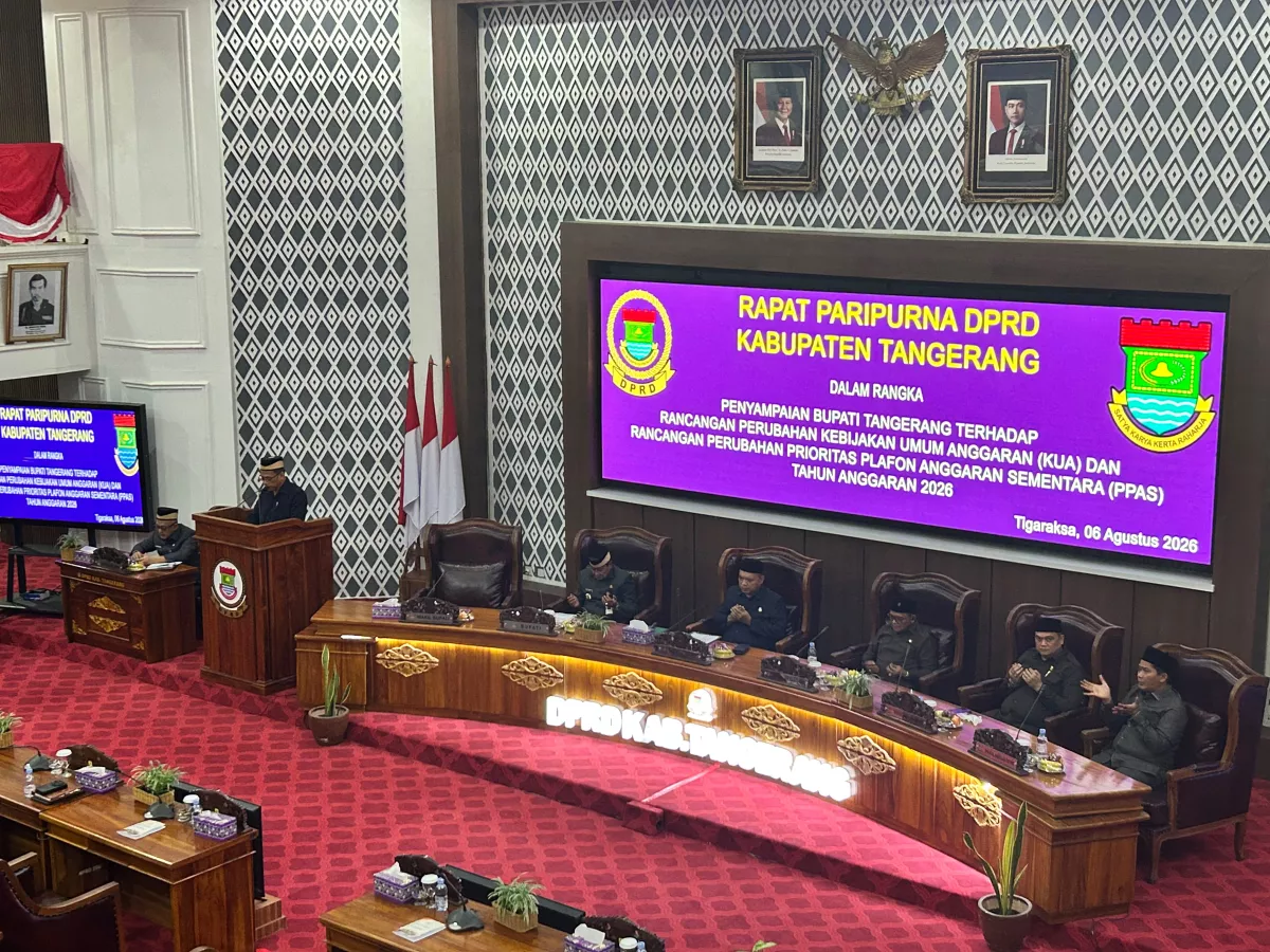 DPRD Kabupaten Tangerang Bahas Perubahan KUA-PPAS 2026, Pendapatan Daerah Naik Jadi Rp8,76 Triliun