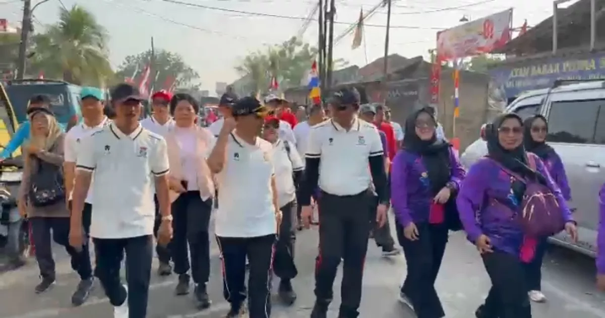 Semarak HUT ke-81 RI : Ribuan Warga Tigaraksa Ikuti Gerak Jalan Santai