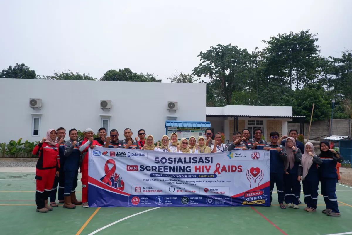 Peduli Kesehatan Pekerja, JV KSCS Paket 3 Gelar Edukasi dan Skrining HIV/AIDS