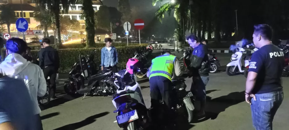 Kawasan Pusmpemkab Tangerang Jadi Arena Balap Liar, Empat Motor Diamankan Polisi