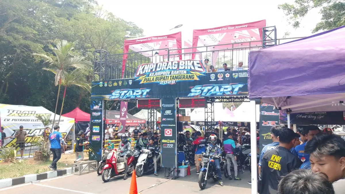 Ratusan Pembalap dari Berbagai Daerah Ikuti KNPI Drag Bike Tangerang