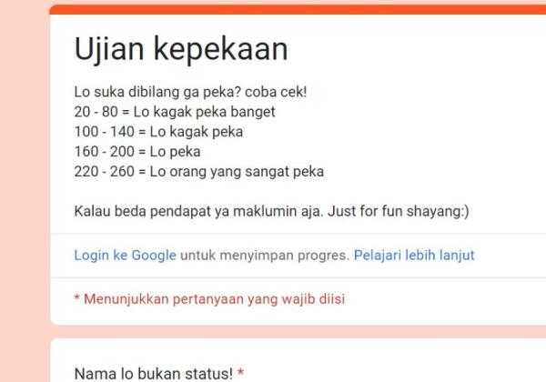 Cara Main Link Tes Ujian Kepekaan Google Form, Yuk Cobain Gampang Banget!