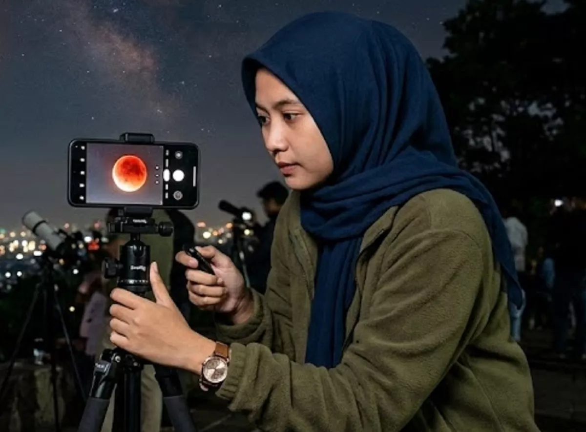 6 Cara Memotret Gerhana Bulan Total Pakai HP, Hasil Tetap Jernih dan Estetik
