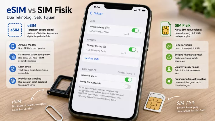 eSIM Semakin Populer, Apa Keunggulannya Dibanding SIM Fisik?