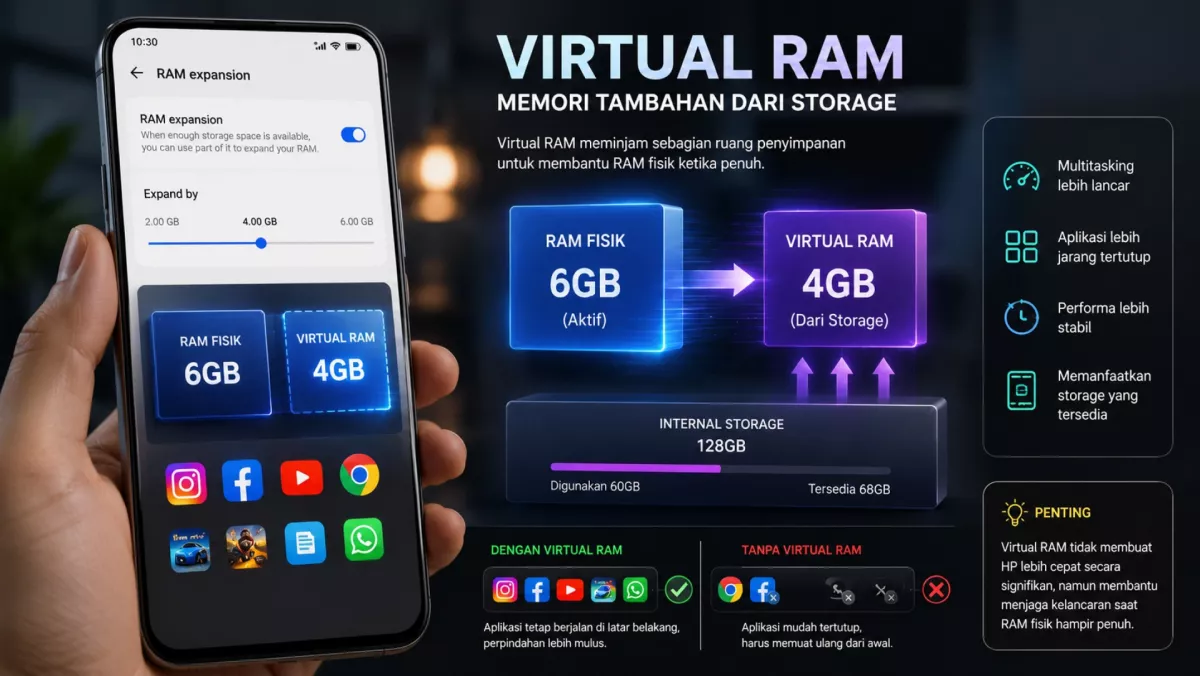 Benarkah Virtual RAM di HP Dapat Membantu Tambah Performa?
