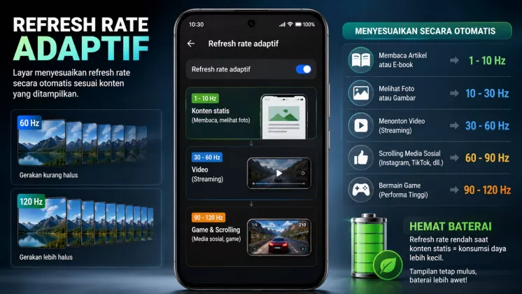 Apa Itu Refresh Rate Adaptif? Benarkah Bisa Menghemat Baterai?