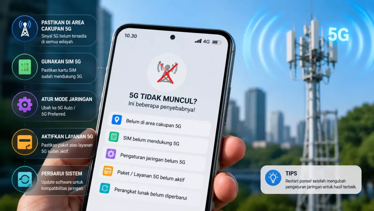Kenapa Sinyal 5G Tidak Muncul Padahal HP Sudah Mendukung?
