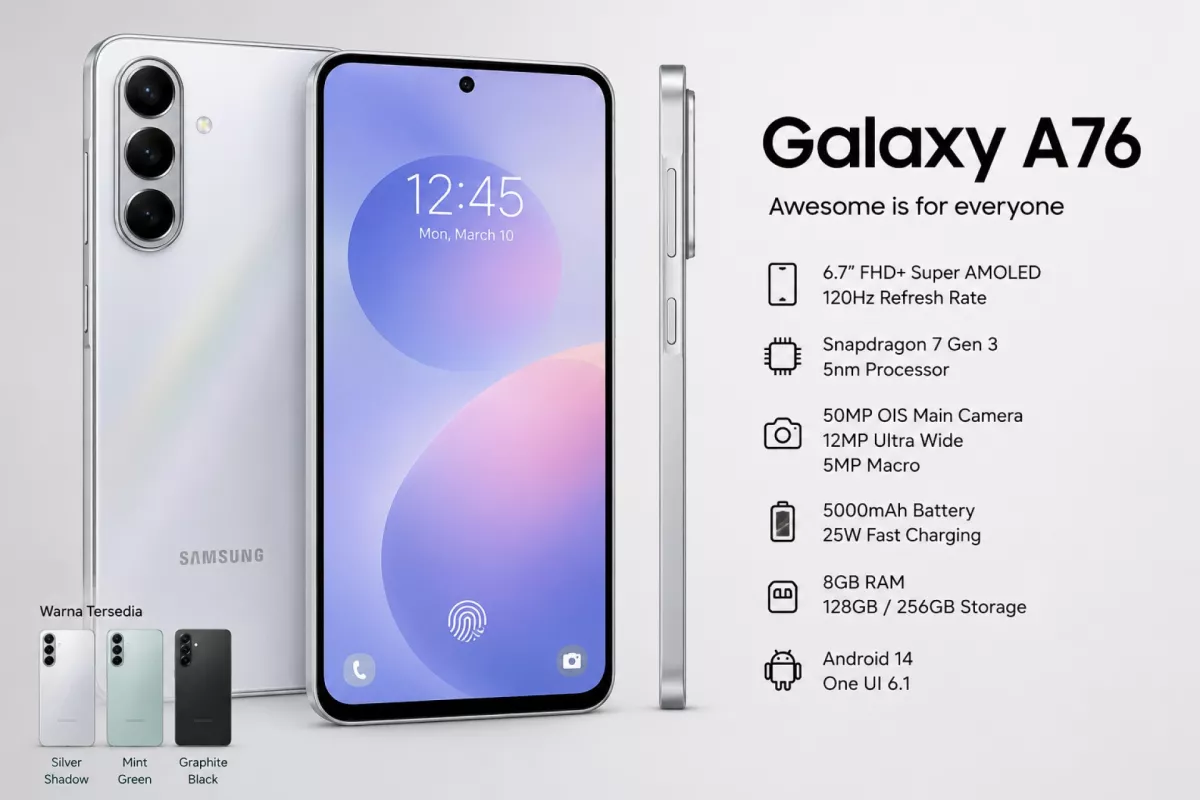 Samsung Galaxy A76 Hoaks atau Produk Nyata? Cek Faktanya