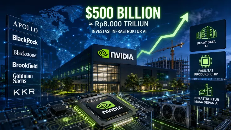 Nvidia Dapat Suntikan Dana Rp8.000 Triliun dari Investor Besar untuk Bangun Infrastruktur AI