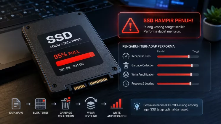 SSD Hampir Penuh, Seberapa Besar Pengaruhnya terhadap Performa?