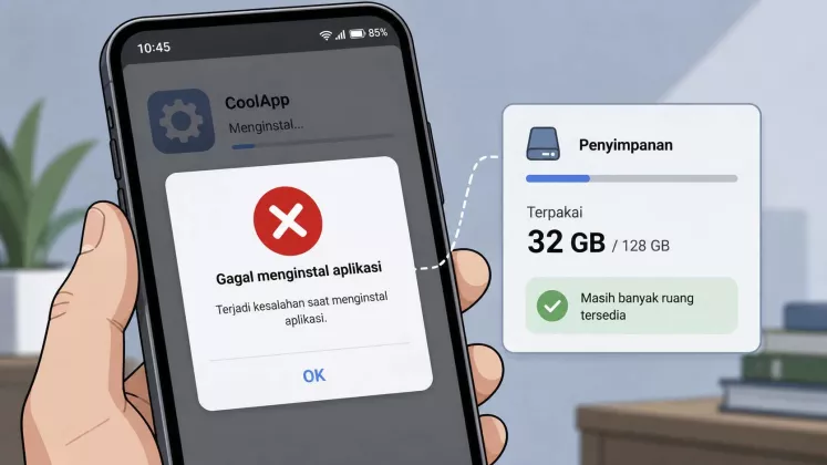 Memori HP Masih Banyak tapi Aplikasi Gagal Diinstal, Kenapa Bisa Begitu?