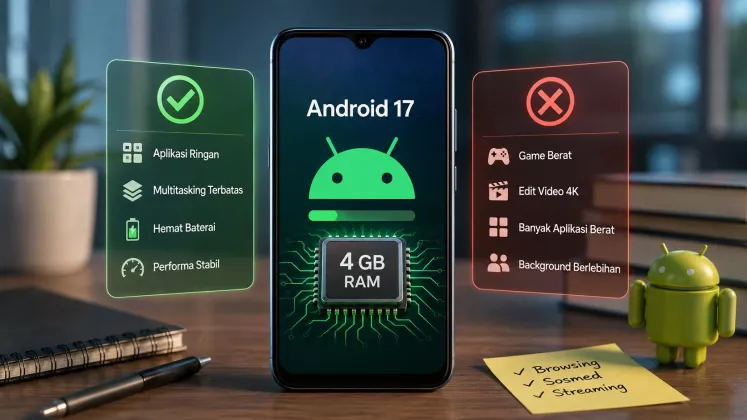 HP dengan RAM 4 GB Masih Layak Dipakai di Era Android 17?