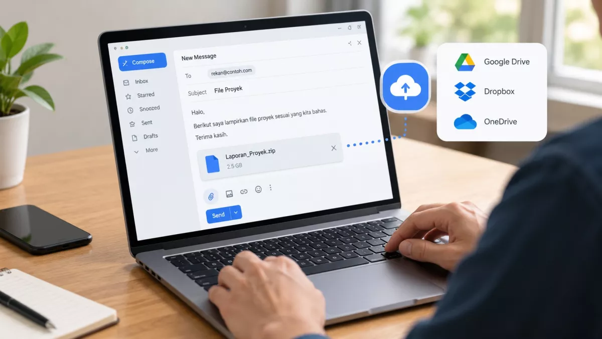 Cara Mengirim File Besar lewat Email tanpa Gagal