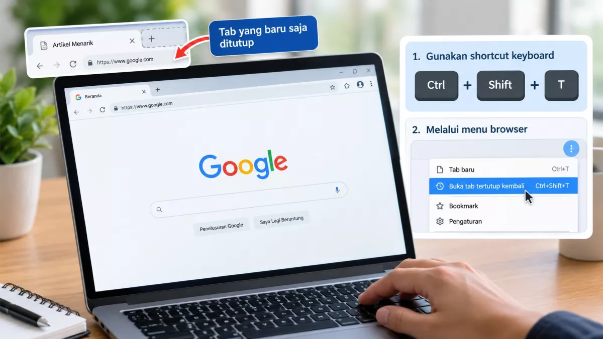 Trik Membuka Kembali Tab Browser yang Tidak Sengaja Tertutup