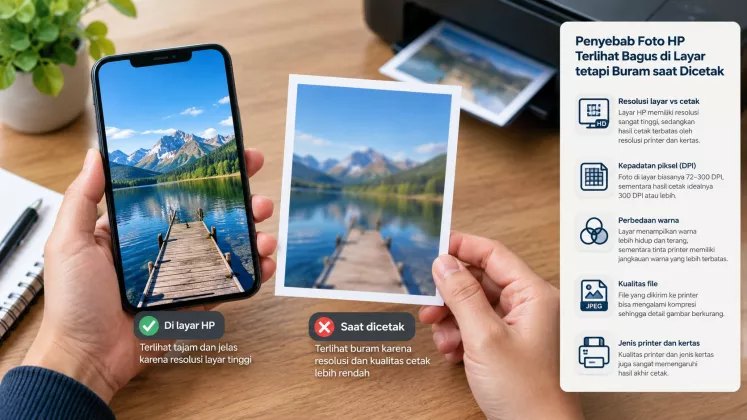 Mengapa Foto dari HP Terlihat Bagus di Layar tetapi Buram saat Dicetak? Ini Penyebabnya
