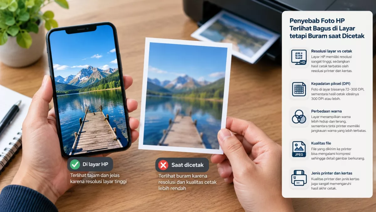 Mengapa Foto dari HP Terlihat Bagus di Layar tetapi Buram saat Dicetak? Ini Penyebabnya