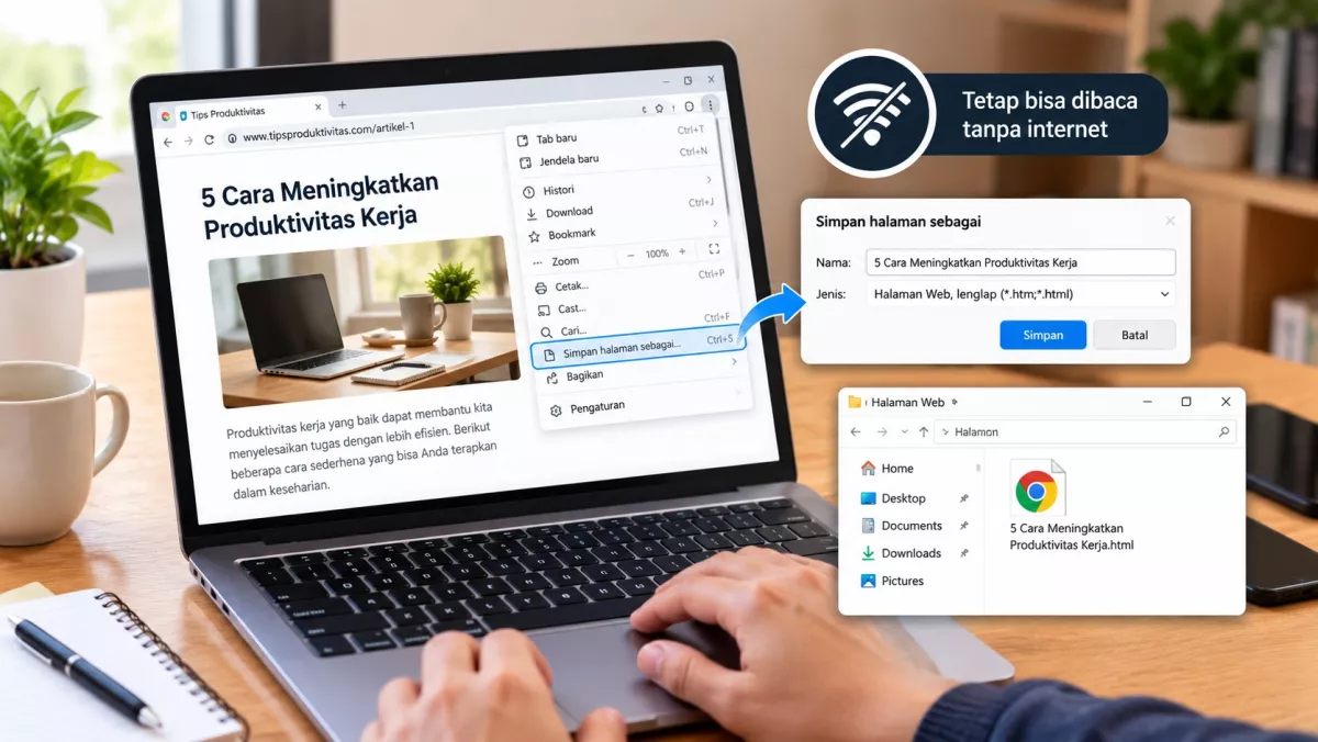 Trik Menyimpan Halaman Web agar Tetap Bisa Dibaca saat Tidak Ada Internet