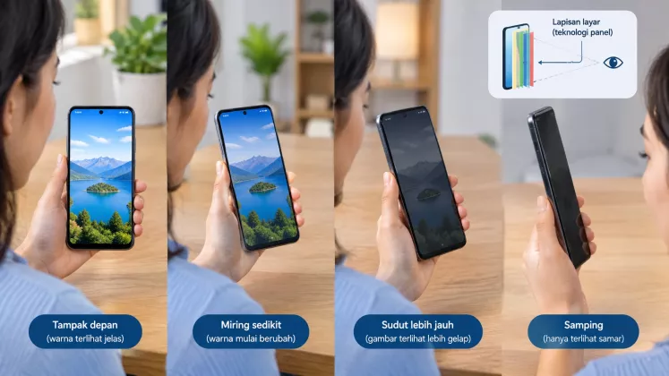 Mengapa Layar HP Terlihat Berbeda saat Dilihat dari Sudut Tertentu?