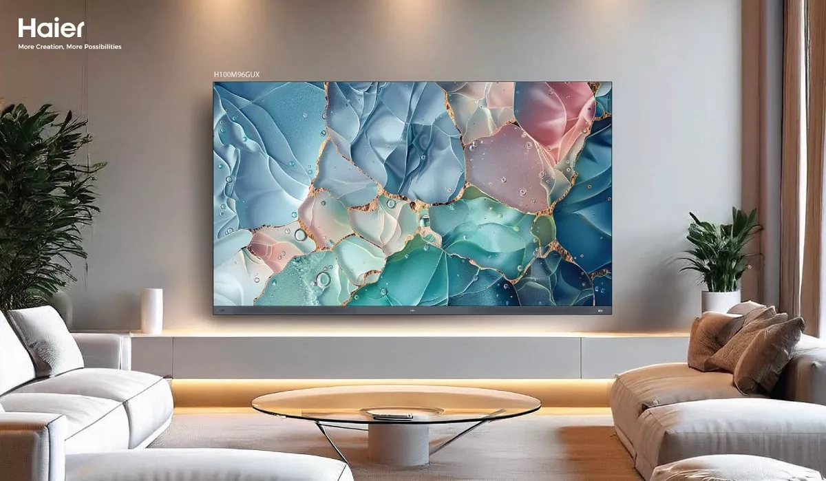 Haier Rilis TV 100 Inci H100M96GUX M96 Series: Hadirkan Sensasi Bioskop Pribadi dengan Audio KEF