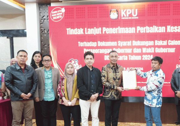 KPU DKI Jakarta Terima Perbaikan Dukungan Pasangan Calon Perseorangan Dharma-Kun