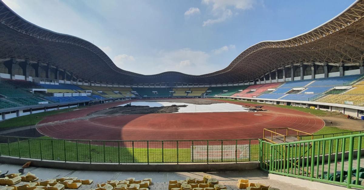 Terus Dikebut, Perbaikan Stadion Patriot Candrabhaga Kota Bekasi Sudah 21 Persen Selesai