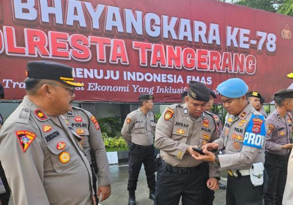 Cegah Judi Online, Handphone Milik Anggota Polresta Tangerang Dirazia!