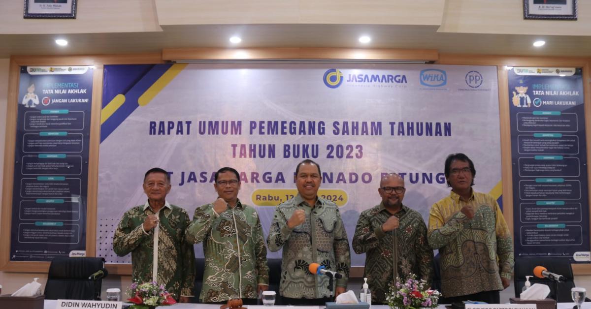 Laksanakan Rapat Umum Pemegang Saham Tahunan, PT Jasamarga Manado Bitung Catat Perbaikan Kinerja Tahun 2023