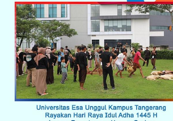 Universitas Esa Unggul Kampus Tangerang Rayakan Hari Raya Idul Adha 1445 H dengan Pemotongan Hewan Kurban