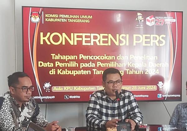 Hasil e-Coklit KPU Kabupaten Tangerang Masih di Bawah 5 Persen