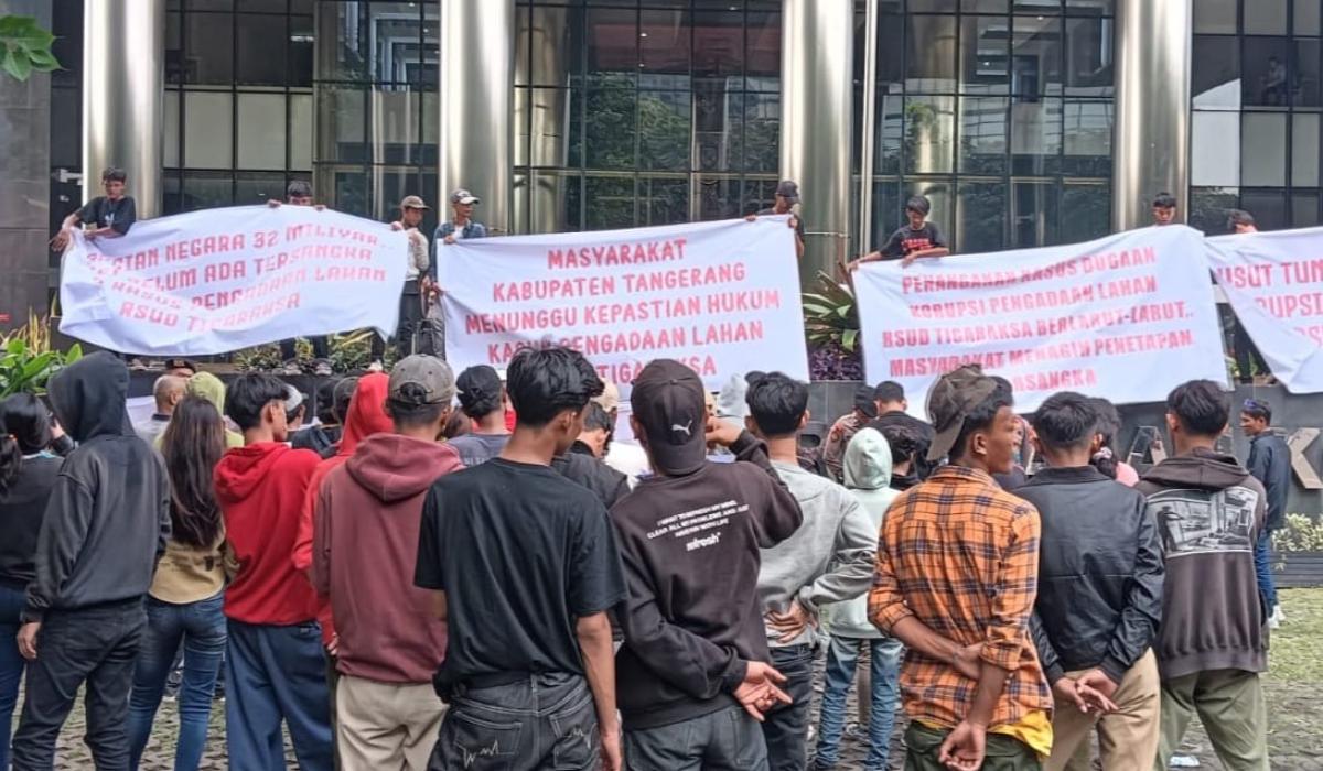 Dugaan Korupsi RSUD Tigaraksa, Warga Kabupaten Tangerang Berunjuk Rasa di KPK dan Kejagung RI